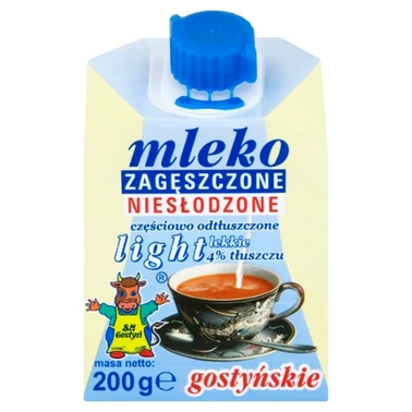 SM Gostyń Mleko gostyńskie zagęszczone niesłodzone light 4% 200 g - 1