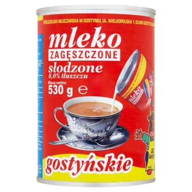 SM Gostyń Mleko gostyńskie zagęszczone słodzone 8,0% 530 g - 3