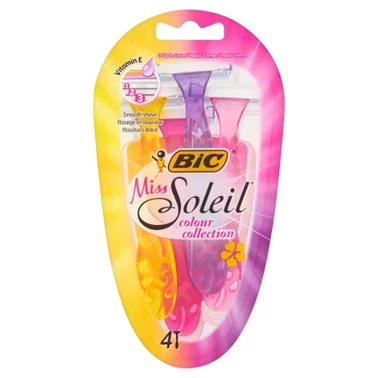 BiC Miss Soleil Colour Collection 3-ostrzowa golarka 4 sztuki - 1