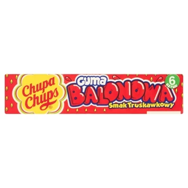 Chupa Chups Guma balonowa smak truskawkowy 27,6 g (6 sztuk) - 1