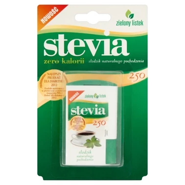 Zielony listek Stevia Słodzik naturalnego pochodzenia 13,8 g (250 tabletek) - 0