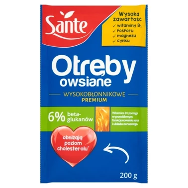 Sante Otręby owsiane wysokobłonnikowe premium 200 g - 0