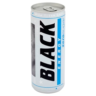 Black Energy Zero Sugar Gazowany napój energetyzujący bez cukru 250 ml - 4