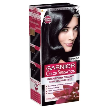 Garnier Color Sensation Trwały krem koloryzujący 1.0 głęboka onyksowa czerń - 1