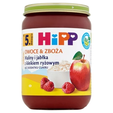 HiPP BIO Owoce & Zboża Maliny i jabłka z kleikiem ryżowym po 5. miesiącu 190 g - 4