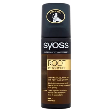 Syoss Root Retouch Zmywalny spray maskujący odrosty brąz 120 ml - 1