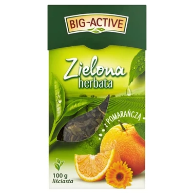 Big-Active Zielona herbata z pomarańczą liściasta 100 g - 0