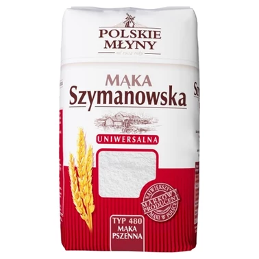 Polskie Młyny Mąka Szymanowska pszenna uniwersalna typ 480 1 kg - 0