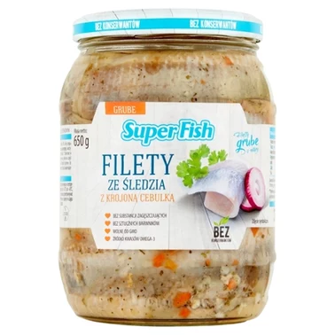 SuperFish Filety ze śledzia z krojoną cebulką 650 g - 1