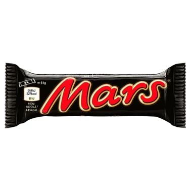 Mars Baton z nugatowym nadzieniem oblany karmelem i czekoladą 51 g - 2