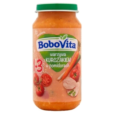 BoboVita Warzywa z kurczakiem w pomidorach po 12 miesiącu 250 g - 5