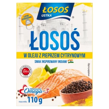 Łosoś Ustka Łosoś w oleju z pieprzem cytrynowym 110 g - 0