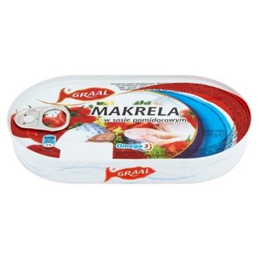 Graal Makrela w sosie pomidorowym 170 g - 2