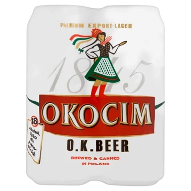 Okocim O.K. Beer Piwo jasne 4 x 500 ml - 1