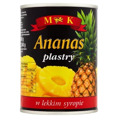 MK Ananas plastry w lekkim syropie 565 g - 1
