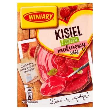 Winiary Kisiel z cukrem malinowy smak 77 g - 2