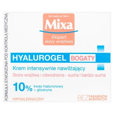Mixa Hyalurogel Bogaty Krem intensywnie nawilżający 50 ml - 0