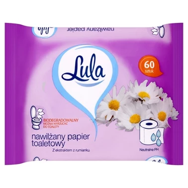 Lula Nawilżany papier toaletowy z ekstraktem z rumianku 60 sztuk - 1