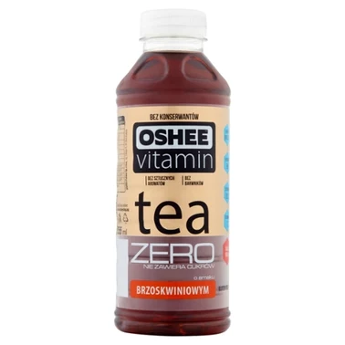 Oshee Vitamin Black Tea Zero Niegazowany napój herbaciany o smaku brzoskwiniowym 555 ml - 1
