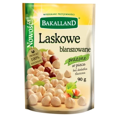 Bakalland Orzechy laskowe blanszowane prażone 90 g - 1