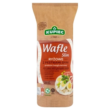 Kupiec Slim Wafle ryżowe z pestkami dyni 90 g - 1