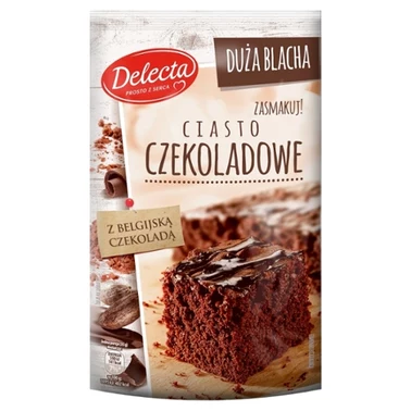 Delecta Duża Blacha Ciasto czekoladowe z belgijską czekoladą mieszanka do przygotowania ciasta 670 g - 1