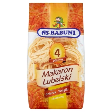 As-Babuni Makaron 4 jajeczny gniazda wstążki 400 g - 1