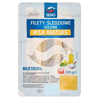 SEKO Filety śledziowe solone a'la matjas 250 g - 2