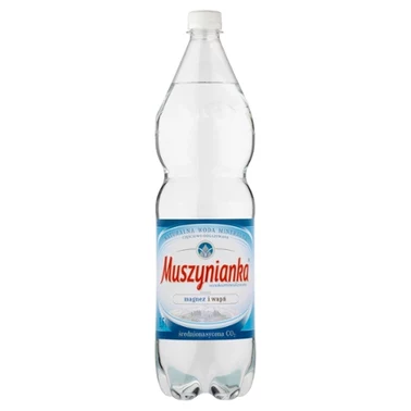 Muszynianka Naturalna woda mineralna wysokozmineralizowana średnionasycona CO2 1,5 l - 0