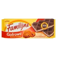 Familijne Gofrowe wafle z kremem o smaku karmelowym 140 g