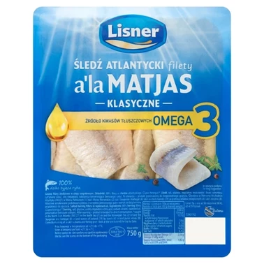 Lisner Śledź atlantycki filety a'la Matjas klasyczne 750 g - 0