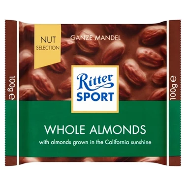 Ritter Sport Czekolada mleczna z całymi migdałami 100 g - 2