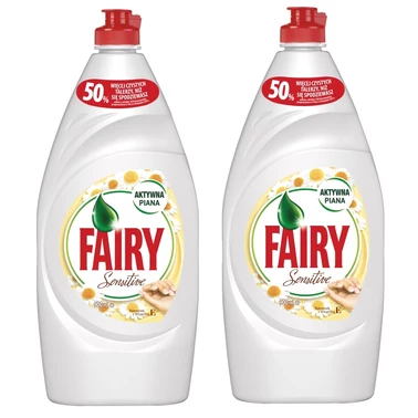Fairy Sensitive Chamomile & Vit E Płyn do mycia naczyń 2x900 ml - 0