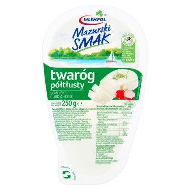 Mlekpol Mazurski Smak Twaróg półtłusty 250 g - 1