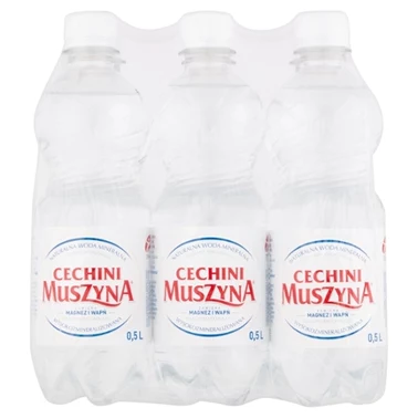 Cechini Muszyna Naturalna woda mineralna wysokozmineralizowana niskonasycona CO₂ 6 x 0,5 l - 4