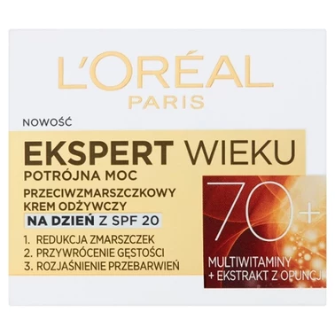 L'Oreal Paris Ekspert Wieku 70+ Przeciwzmarszczkowy krem odżywczy na dzień 50 ml - 0