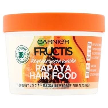 Garnier Fructis Papaya Hair Food Maska do włosów zniszczonych 390 ml - 1