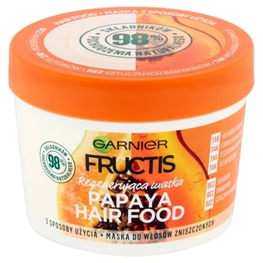 Garnier Fructis Papaya Hair Food Maska do włosów zniszczonych 390 ml - 0