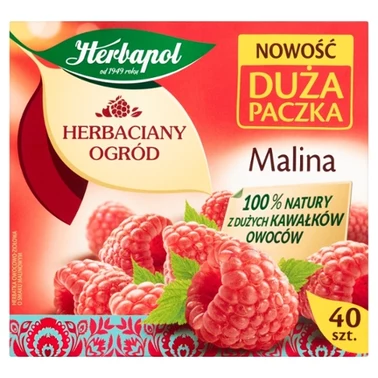 Herbapol Herbaciany Ogród Herbatka owocowo-ziołowa malina 108 g (40 x 2,7 g) - 1