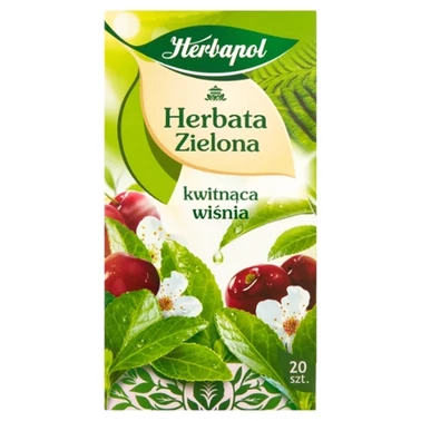 Herbapol Herbata zielona kwitnąca wiśnia 34 g (20 x 1,7 g) - 0