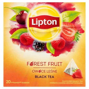 Lipton Herbata czarna aromatyzowana owoce leśne 34 g (20 torebek) - 0