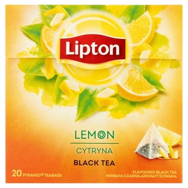 Lipton Herbata czarna aromatyzowana cytryna 34 g (20 torebek) - 0