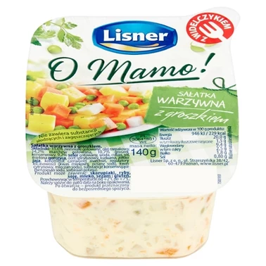 Lisner O Mamo! Sałatka warzywna z groszkiem 140 g - 4