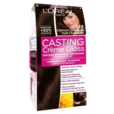 L'Oreal Paris Casting Creme Gloss Farba do włosów 323 ciemna czekolada - 0