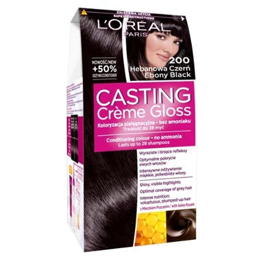 L'Oreal Paris Casting Creme Gloss Farba do włosów 200 hebanowa czerń - 0