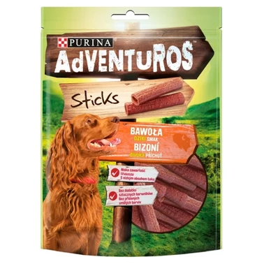 Purina AdVENTuROS Sticks Karma dla psów dziki smak bawoła 120 g - 2