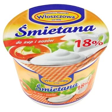 Włoszczowa Śmietana do zup i sosów 18% 200 g - 0