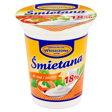 Włoszczowa Śmietana do zup i sosów 18% 330 g - 0