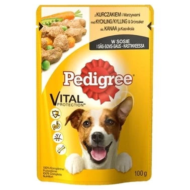 Pedigree Mokra karma dla dorosłych psów kawałki bogate w kurczak w sosie 100 g - 1