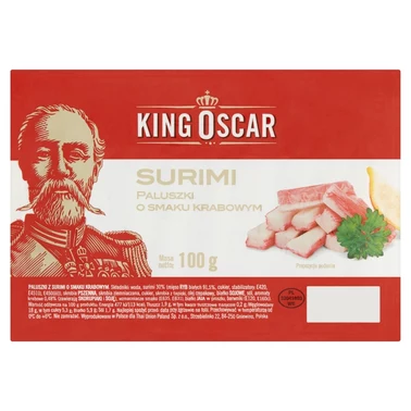 King Oscar Surimi paluszki o smaku krabowym 100 g - 1